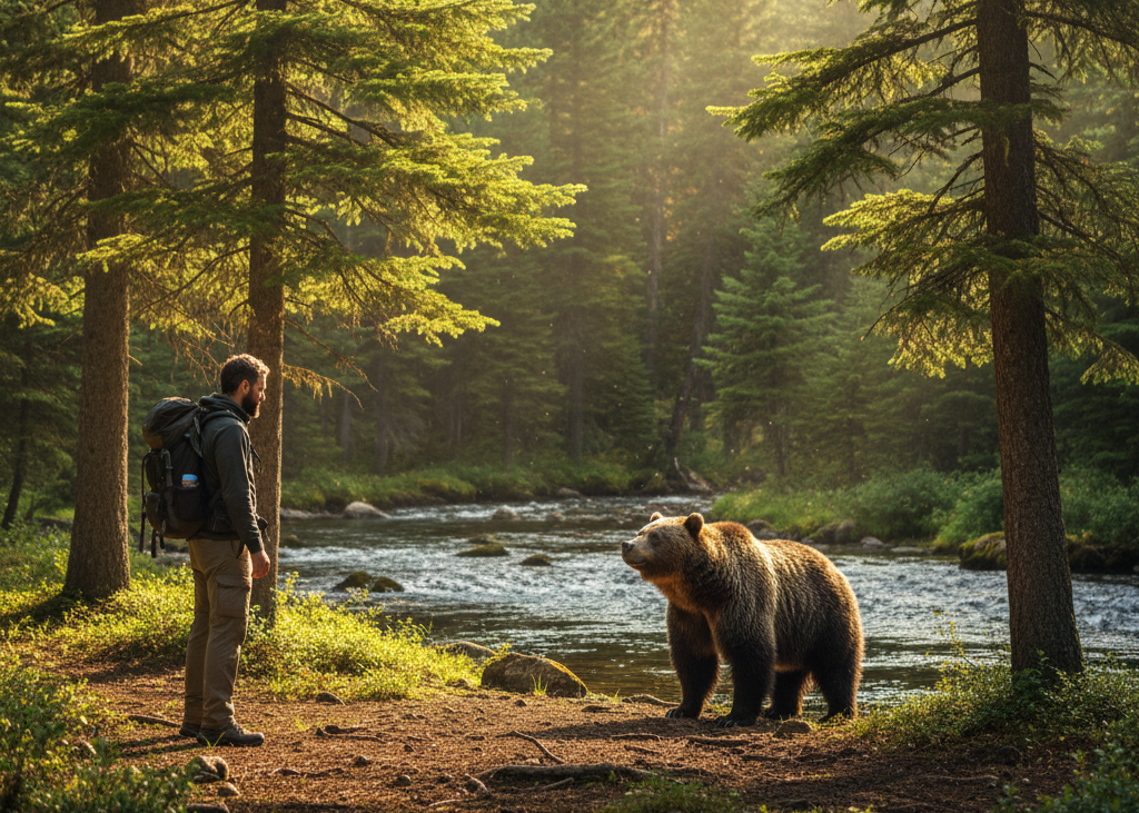 <p> Bears are complicated when it comes to eye contact. While a brief glance can sometimes let a bear know you are aware of it, prolonged staring can come across as aggressive. This is particularly true if the bear feels threatened or protective. Maintaining a calm demeanor, speaking softly, and avoiding direct eye contact can prevent an encounter from escalating. It is also helpful to move slowly and sideways away from the bear rather than turning your back. Remember, bears can be incredibly curious and powerful. Eye contact is one of the subtle cues that can determine whether they stay calm or feel challenged. </p> :: Gemini