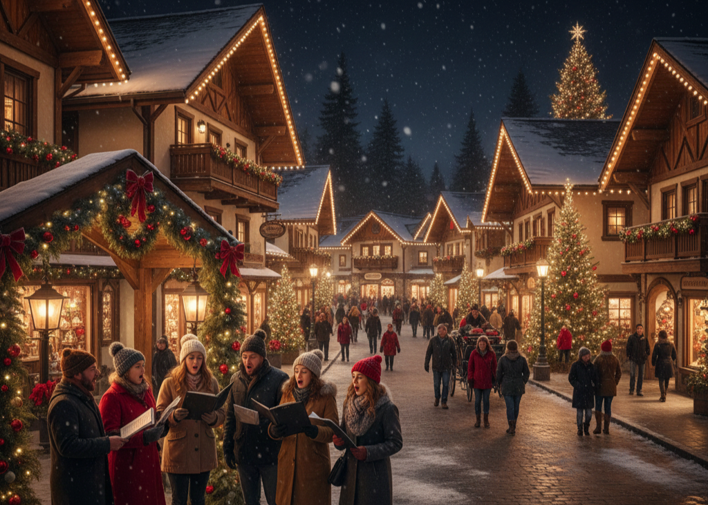 <p> Leavenworth, a Bavarian-style alpine village, transforms into a sparkling winter wonderland during its Christmas Lighting Festival. Streets are lined with lights, carolers sing holiday favorites, and local shops offer festive treats and handmade goods. Visiting Leavenworth is like stepping into a European holiday postcard and is perfect for a magical winter getaway. </p> :: Gemini