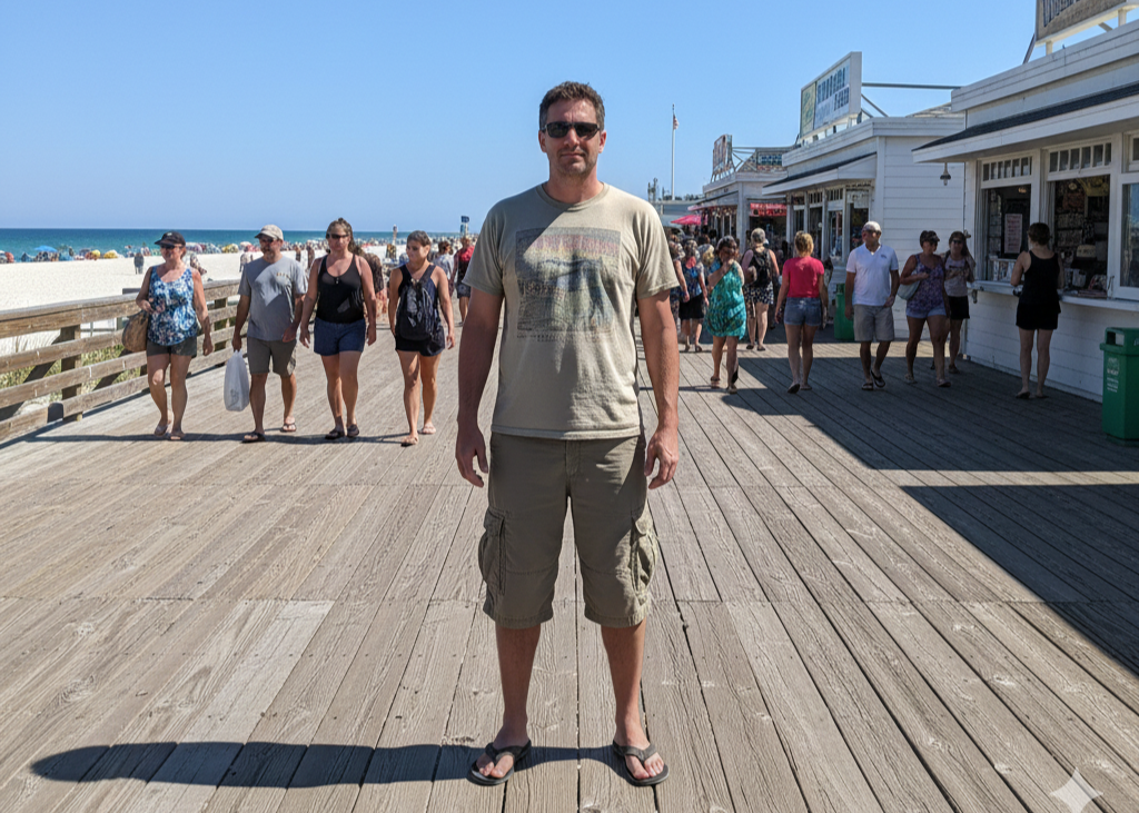 <p> Shorts that sag below the knee are unflattering and can make your legs look shorter than they are. They also tend to make your overall appearance less neat and structured. Opt for tailored shorts that end just above the knee. These maintain clean proportions, give a modern look, and pair well with polos, casual button-downs, or t-shirts. If you are taller, slightly longer shorts can work, but anything drooping past the knee usually looks dated. A well-chosen pair of shorts can make hot summer days comfortable and stylish at the same time. </p> :: Gemini