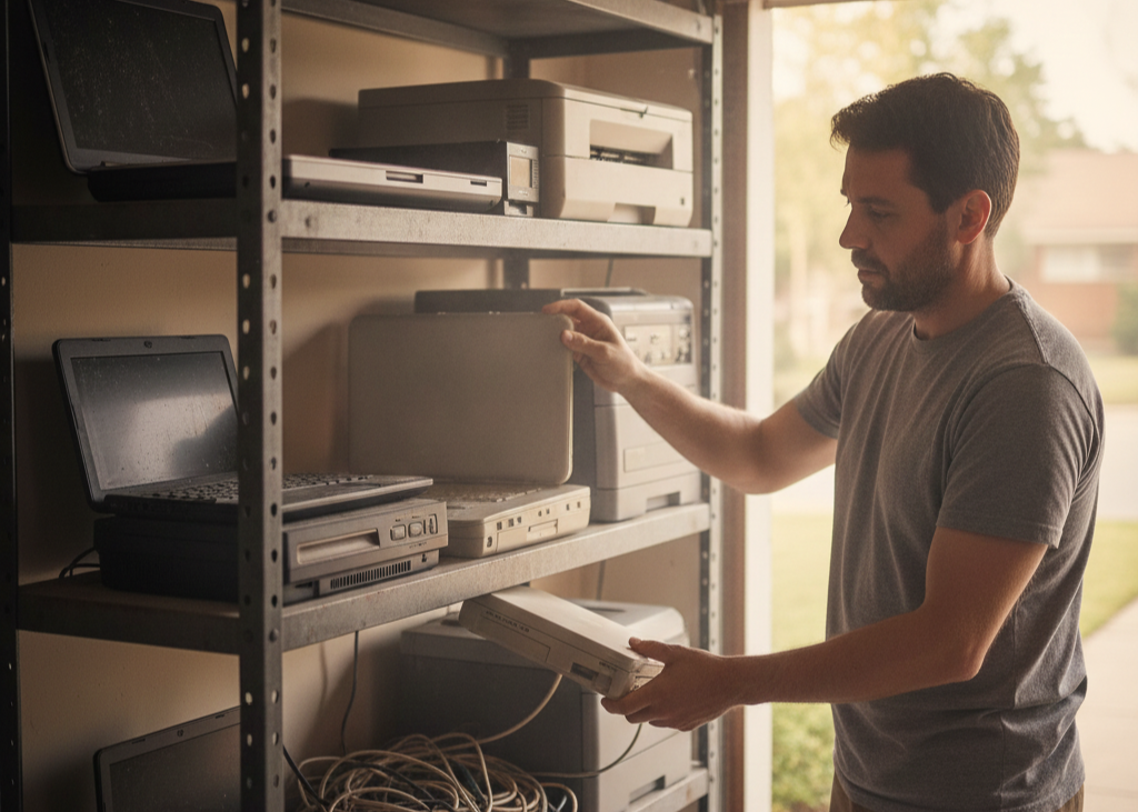 <p> Old laptops, gaming systems, speakers, printers, and cords often get tossed into the garage “just until I figure out what to do with them.” Unfortunately, electronic devices do not tolerate moisture or heat very well. Humidity can cause corrosion inside components, while extreme temperatures can warp or crack delicate parts. Even dust buildup becomes a problem over time and causes internal damage or blockages. If you have electronics you do not currently use but want to keep, store them inside the house where the environment is controlled. Even a closet shelf is a better option than the garage. </p> :: Gemini