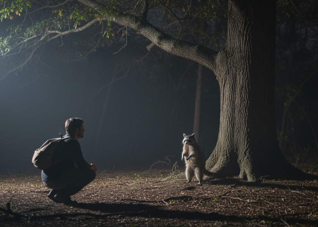 <p> Raccoons and other small mammals may seem harmless, but eye contact when they feel trapped can trigger defensive behavior such as scratching or biting. Even minor injuries from these animals can become serious if untreated. When observing small mammals, avoid locking eyes, give them space, and ensure they have a clear escape route. This is particularly important near dens or food sources. Small creatures may be easy to overlook, but their instincts for survival are sharp. </p> :: Gemini