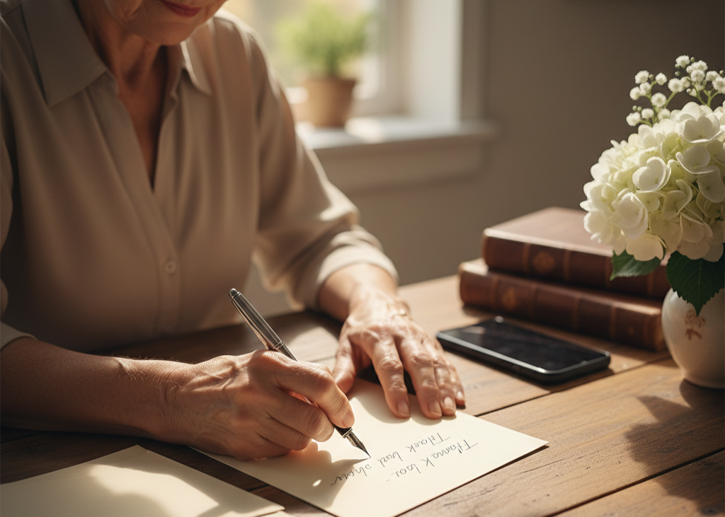 <p> Nothing conveys gratitude quite like a handwritten note. Once, sending a note to express appreciation for a gift, a favor, or an invitation was common practice. Today, a quick text often replaces the effort and thought that a personal note required. Yet for those who value sincerity, writing by hand still creates a lasting impression. It tells people that you truly noticed their kindness and took time to acknowledge it. </p> :: Gemini