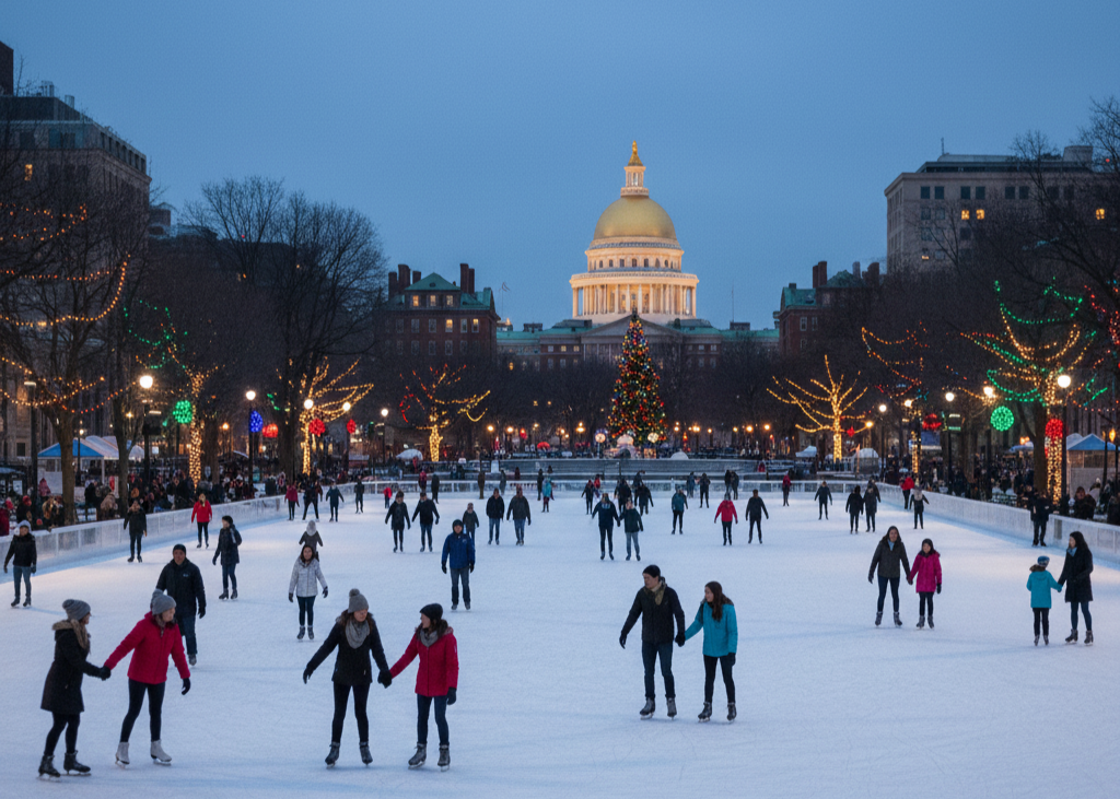 <p> Boston Common is a festive hub during the holidays. Ice skating at the Frog Pond allows you to enjoy a classic winter activity in a historic setting. Afterward, warm up at a nearby café or take a stroll through the park to admire holiday lights and decorations. This is an ideal way to enjoy winter fun while soaking in the charm of one of America’s oldest cities. </p> :: Gemini