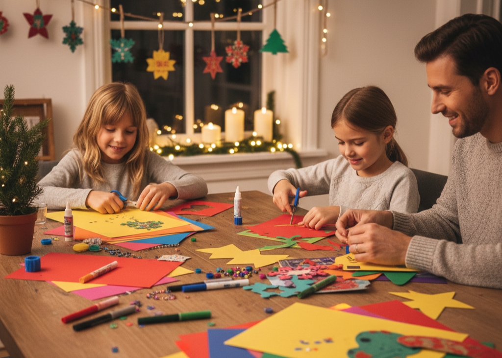 8. Craft Homemade Holiday Decorations <p> Arts and crafts are a wonderful way to keep kids engaged while also creating something tangible that adds charm to your home. Paper snowflakes, hand-painted ornaments, and festive holiday cards are just a few ideas. Crafting allows children to express their creativity and brings a sense of accomplishment when they see their creations displayed. Additionally, handmade decorations often become cherished keepsakes that bring back fond memories year after year. </p> :: Gemini