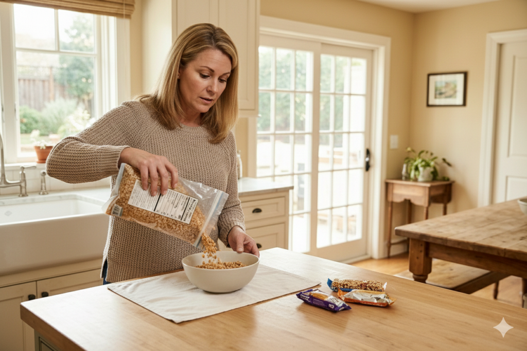 1. Granola and Granola Bars <p> Granola earned its healthy reputation thanks to oats, nuts, and a rustic, natural image. Unfortunately, many store-bought versions are loaded with added sugars, refined oils, and extra calories that turn a simple breakfast into a dessert in disguise. Some granola bars contain as much sugar as a candy bar, making them far less filling and much harder on your blood sugar than most people realize. While granola is not automatically bad, doctors now recommend treating packaged versions as an occasional treat rather than a daily staple. </p> :: Gemini