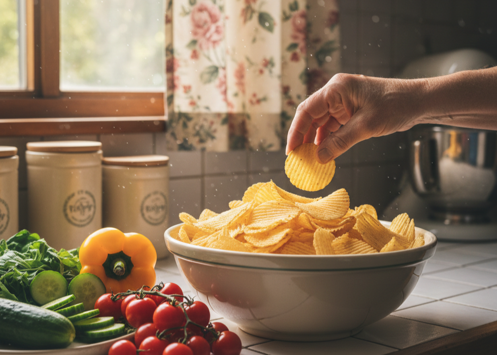 <p> Few snacks are as addictive as potato chips. Their crunch, saltiness, and convenience make them a favorite for many boomers. Unfortunately, potato chips are high in fat, salt, and calories and easy to overeat. Regular consumption can contribute to weight gain and higher cholesterol levels. Healthier alternatives include air-popped popcorn, roasted chickpeas, or baked vegetable chips. Adding spices such as paprika, garlic powder, or chili flakes can enhance flavor without relying on excessive salt or fat. Snacks like these provide satisfaction while supporting a more balanced diet. </p> :: Gemini