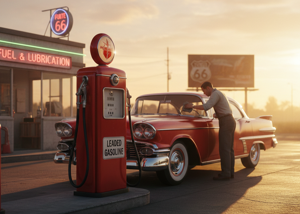 <p> Nothing says 1950s Americana like a shiny car and the smell of gasoline at the corner station. But for decades, that gas contained tetraethyl lead, a chemical that made engines run smoother while quietly poisoning the air. By 1996, leaded gasoline was fully phased out in the United States. While collectors can still own vintage cars, they must run them on unleaded fuel or use approved additives. It’s a good thing cleaner air won out — even if it means your classic Chevy needs a modern tune-up. </p> :: Gemini