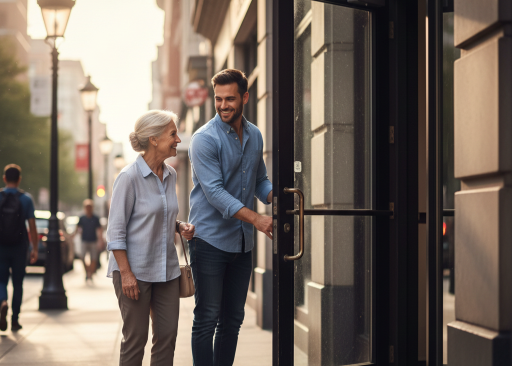 <p> Opening a door for someone behind you was once a natural act of courtesy, not tied to gender or expectation, but to awareness and thoughtfulness. In the current era of smartphones and constant distraction, this small gesture is often forgotten. Holding the door takes no more than a second, yet it sends a message that you notice others and respect their presence. Simple, human, and effective, this act of kindness continues to speak volumes, even in a fast-paced world. </p> :: Gemini