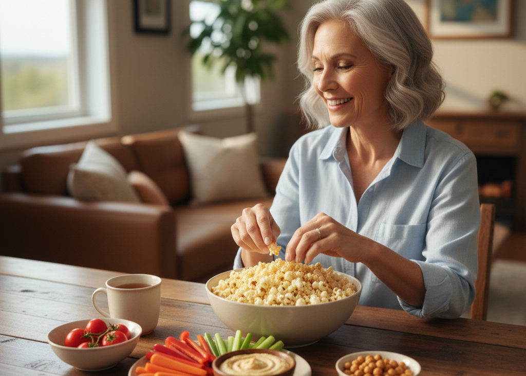 <p> Veggie chips and marketed “healthier” snacks may seem like a smart choice, but many have nearly the same calories, fats, and sodium as regular chips. Additionally, they often lack the fiber and nutrients that help maintain digestive and heart health.

Better option: Snack on air-popped popcorn, roasted chickpeas, or fresh vegetable sticks with hummus. These options are satisfying, crunchy, and packed with nutrients that support your body as you age. </p> :: Gemini