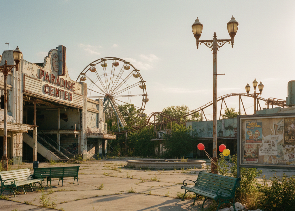 <p> There was a time when these places were alive with laughter, music, and the buzz of people coming together. Malls smelled of popcorn and perfume, amusement parks rang with roller coaster screams, and theaters glowed with the excitement of opening night. Today, many of these gathering spots are silent, overgrown, or crumbling, leaving behind only memories and photographs of what once was. From amusement parks to shopping malls, each of these abandoned places tells a story about a changing America, shifting tastes, and communities that moved on.

Here are 12 once-popular American gathering places that are now completely abandoned, each with a glimpse into the past and a peek at the haunting remnants left behind. </p> :: Gemini