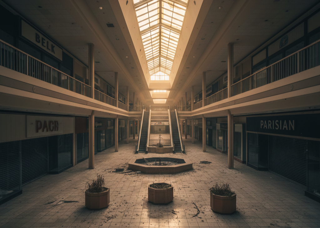 <p> For years, Regency Mall was the go-to shopping destination in Augusta. Families came to shop, teens hung out at the food court, and the mall hosted community events that drew crowds from across the region. By 2002, however, its popularity waned, and it closed permanently. Today, the empty halls and boarded-up windows are a reminder of how quickly shopping and entertainment habits change. What was once a central gathering spot has become a quiet symbol of a shifting suburban landscape. </p> :: Gemini