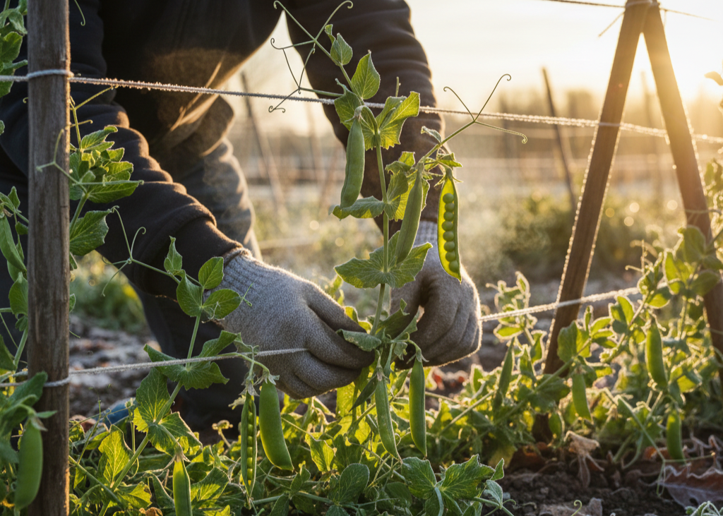 <p> Certain varieties of peas can be planted in early fall for a late fall or early winter harvest. They perform well in mild winter climates and benefit from protection like cold frames or row covers. Fresh peas harvested in cooler weather are sweeter and more tender than those grown in the heat of summer. They are also a fun and rewarding crop for gardeners who enjoy a quick-growing plant that can produce tasty results in just a few weeks. </p> :: Gemini