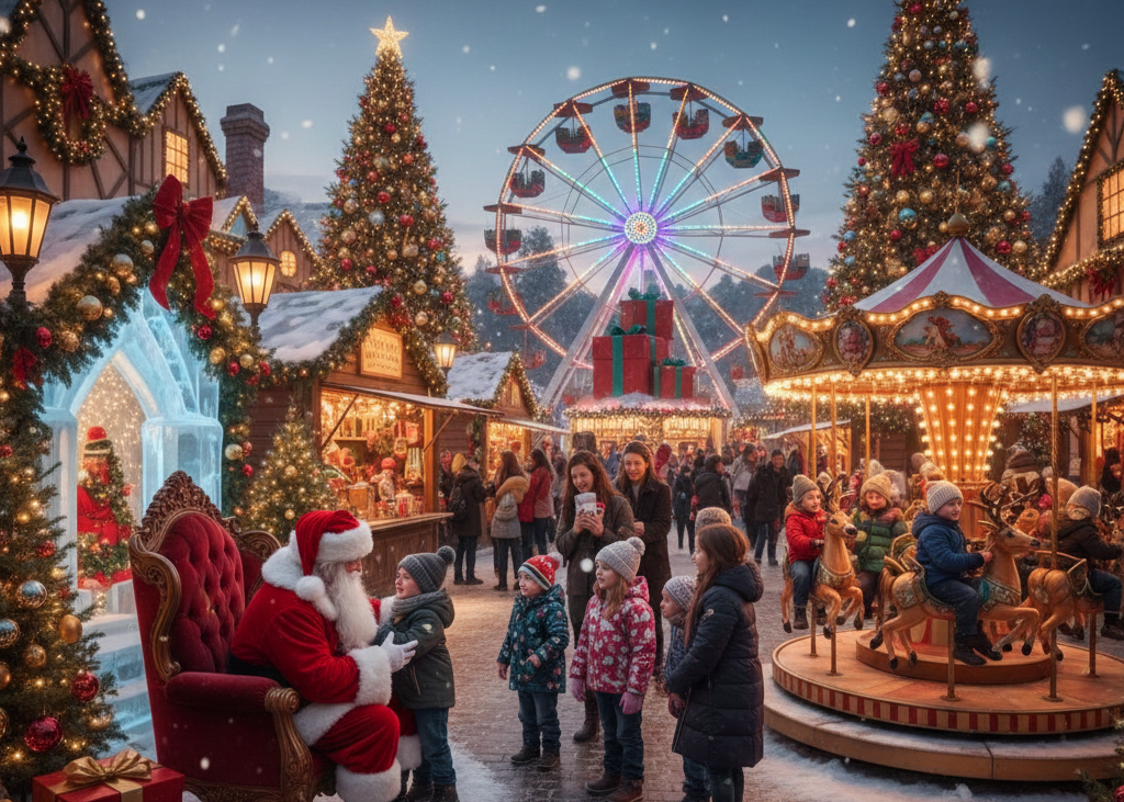 <p> Santa’s Village is a Christmas-themed amusement park that brings the North Pole to life. With festive rides, live shows, and the chance to meet Santa himself, it offers a magical holiday experience for families with young children. The park’s charming decorations and joyful atmosphere make it a place where holiday memories are made. </p> :: Gemini