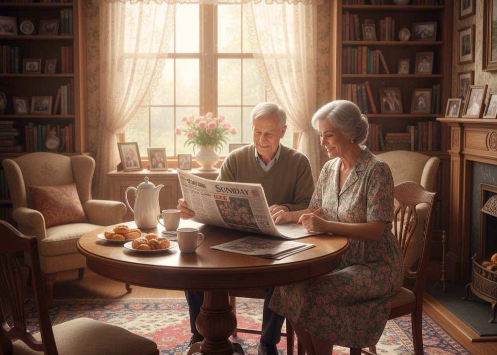 <p> Sunday mornings once revolved around the newspaper. Families would spread comics, crosswords, news stories, and advertisements across the table while sipping coffee. Boomers valued this ritual as a screen-free way to start the day, discuss current events, and engage in meaningful conversation.

Bringing back a newspaper ritual can slow the pace of the weekend and encourage reflection and discussion. Even a brief hour of reading with family can foster connection, critical thinking, and shared conversation that modern digital news rarely provides. </p> :: Gemini