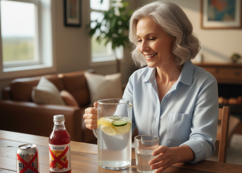 <p> Drinks like soda, sweetened teas, and fruit-flavored drinks spike blood sugar and contribute to weight gain, insulin resistance, and increased risk of heart disease. With metabolism slowing after 50, these beverages can have an even greater negative impact on your overall health.

Better option: Replace sugary drinks with water infused with lemon or cucumber, herbal teas, or sparkling water with a splash of natural fruit juice for flavor. Your energy and hydration will improve dramatically. </p> :: Gemini