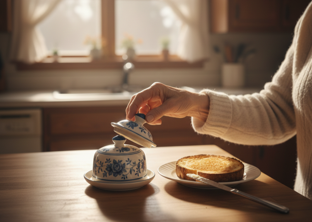 <p> The butter bell is a small but clever invention designed to keep butter soft and spreadable without refrigeration. Owning one today demonstrates a fondness for practical solutions and a nod to old-fashioned ingenuity. It also shows that you value the little things in life that make daily routines more enjoyable. </p> :: Gemini