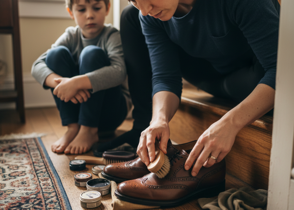 <p> Shiny shoes weren’t optional—they were a mark of respectability. Boomers remember weekly polish sessions, where brushes, creams, and elbow grease transformed scuffed leather into a mirror-like finish. Often done before school or church, shoe polishing wasn’t just a chore; it was a ritual that cultivated patience and attention to detail while teaching pride in personal presentation. </p> :: Gemini