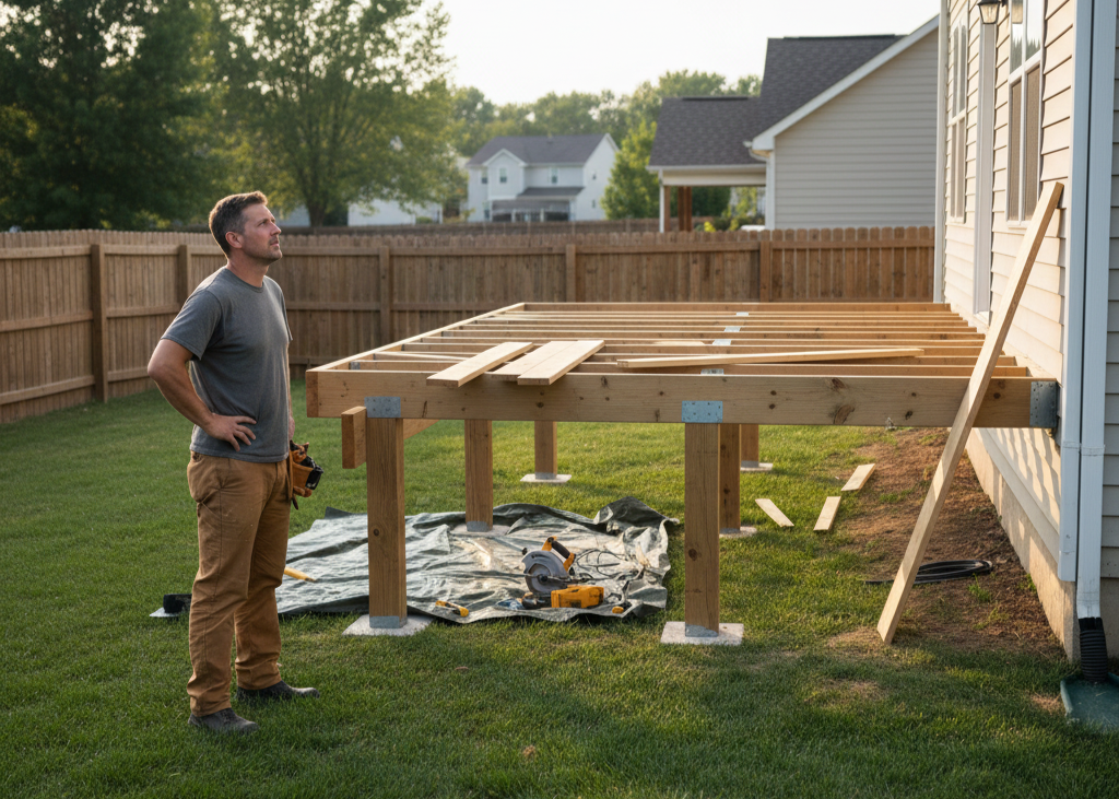 <p> Building a deck can be a fun DIY project, but once the size or structural connection to your home crosses certain limits, permits and licensed contractors are often required. Projects that include roofing, electrical outlets, or load-bearing connections are especially regulated. Working without proper licensing or permits can result in code violations, structural failures, and insurance issues. Even if you are skilled with tools, certain outdoor projects are safer and more legally compliant when handled by a professional. </p> :: Gemini