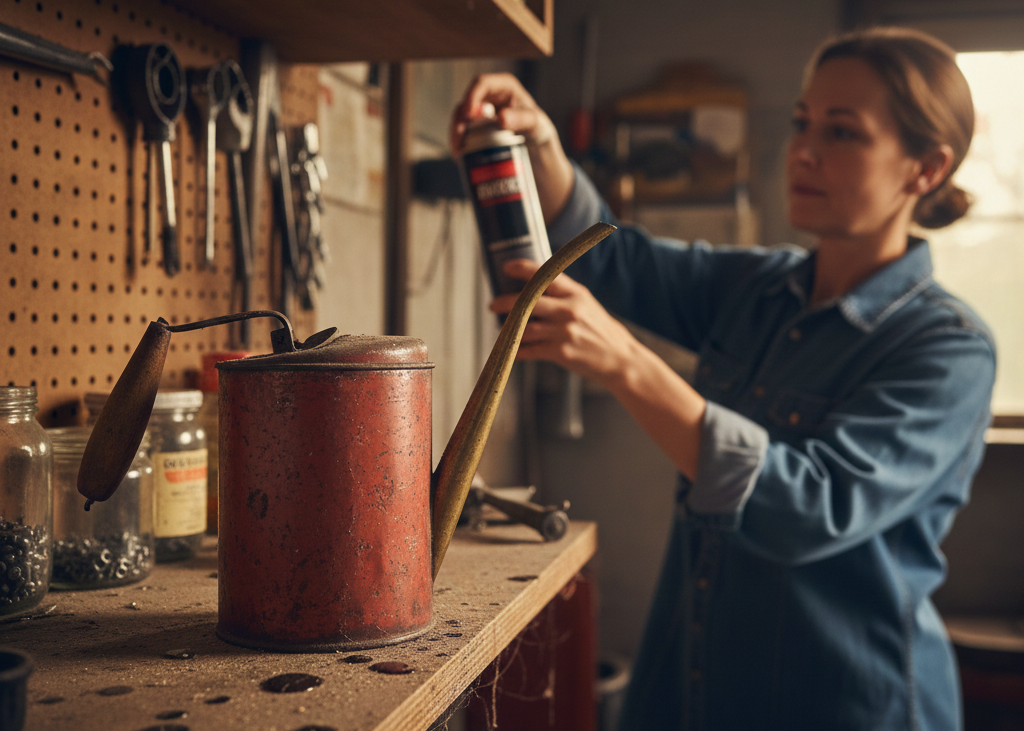 2. Vintage Oil Can with Spout <p> The metal oil can with a long spout used to be a fixture in garages across the country. From squeaky door hinges to bicycle chains and machinery bearings, this tool was how people kept things running smoothly. These cans were durable, but they were also messy. Oil could spill or drip in unexpected places, and the long spouts could bend or break if you weren’t careful. Today, spray lubricants and precision oil bottles have replaced the old cans. Products like WD-40 or aerosol machine oils are cleaner, faster, and far less prone to mess. They allow homeowners to target tight spots without soaking their hands in oil. That doesn’t mean the vintage oil cans have no charm. Many collectors prize them for their classic design and nostalgic value. For a modern DIYer, however, they mostly sit on shelves, admired for their history rather than their function. </p> :: Gemini