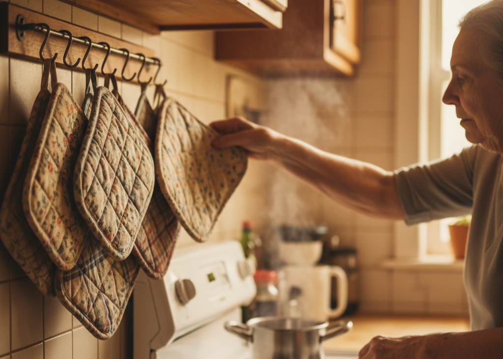 <p> Old potholders may look ordinary, but they represent safety, practicality, and longevity. Keeping them demonstrates carefulness in the kitchen and a respect for tools that serve their purpose over decades. Many potholders also carry sentimental value, being passed down or kept as reminders of a time when kitchen essentials were built to last. </p> :: Gemini