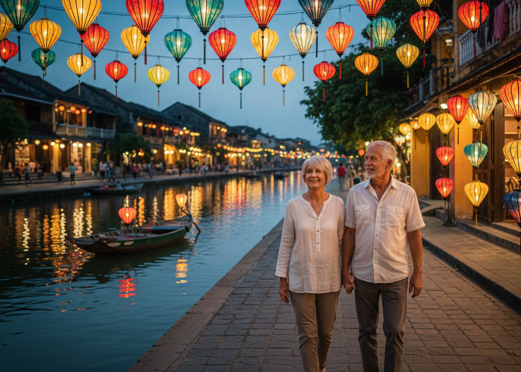 <p> Vietnam is a country that balances adventure and relaxation, and the twin destinations of Hoi An and Da Nang perfectly illustrate this. Hoi An enchants visitors with its lantern-lit streets, centuries-old architecture, and tailor shops where you can have custom clothing made for a fraction of U.S. prices. The town is pedestrian-friendly, making it easy for older travelers to explore at a leisurely pace.

Da Nang offers long stretches of sandy beaches, mountain views, and an inviting laid-back vibe. The local cuisine is a highlight: fresh seafood, flavorful pho, and unique regional specialties can be found at very reasonable prices. Affordable guided tours can take you to historic temples, nearby villages, or even riverboat excursions along the Thu Bon River. The combination of culture, relaxation, and affordability makes Hoi An and Da Nang ideal for baby boomers looking for a mix of discovery and comfort. </p> :: Gemini