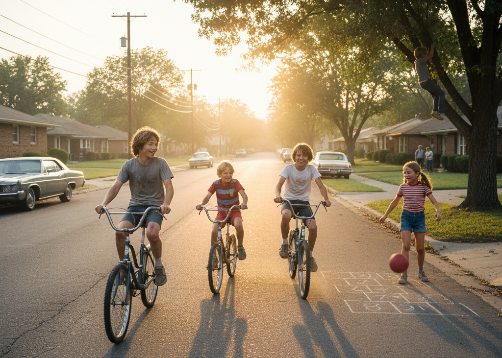 <p> For many Baby Boomers, childhood meant freedom. Kids spent the day outdoors riding bikes, climbing trees, playing hide-and-seek, and only came home when the streetlights came on. Parents didn’t know exactly where their children were and rarely worried.

Today, this kind of free-range parenting would cause alarm. With busy schedules, heightened safety concerns, and technology that tracks kids’ locations, letting children roam unsupervised is almost unimaginable. Yet, that same freedom built independence, creativity, and resilience. Modern parents often try to balance safety with autonomy, giving kids outdoor experiences but with check-ins and boundaries in place. </p> :: Gemini