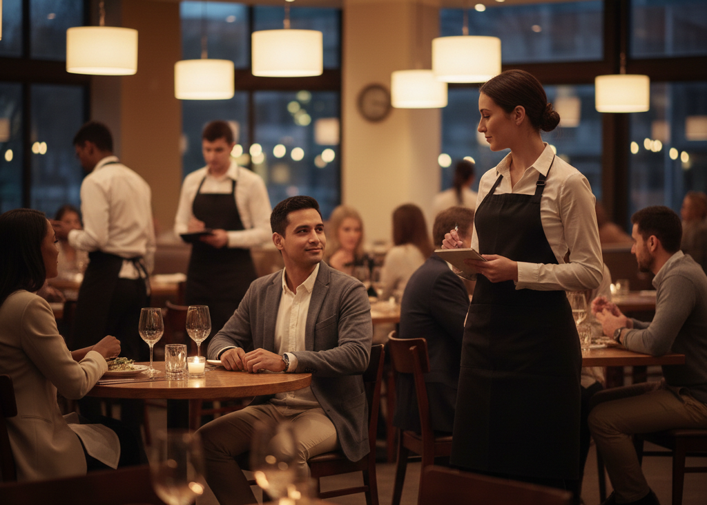 1. How You Treat the Server <p> The way you interact with waitstaff is one of the clearest signals of social awareness. Calm greetings, polite requests, eye contact, and simple “please” and “thank you” communicate confidence and emotional intelligence. People who feel comfortable in restaurants tend to treat servers as professionals rather than servants.
On the other hand, snapping fingers, speaking abruptly, or acting demanding often signals discomfort or insecurity masked as authority. Respectful behavior doesn’t just reflect well on you—it usually leads to better service and a more pleasant experience overall. </p> :: Gemini