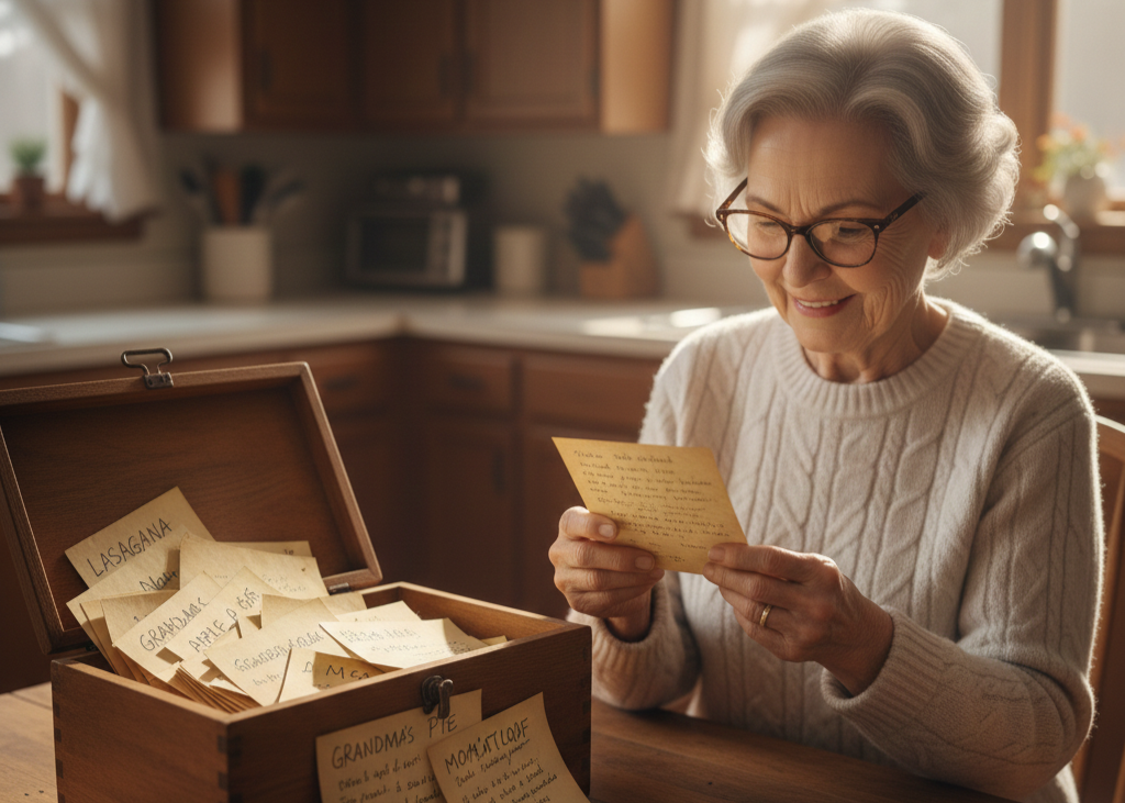 <p> A recipe box filled with handwritten cards is a treasure chest of memories. Each card may include a note from a loved one, a favorite dish from childhood, or a twist on a classic recipe. Keeping a recipe box shows that you cherish family traditions, love cooking with personal touches, and see meals as more than sustenance—they are connections to the past. </p> :: Gemini