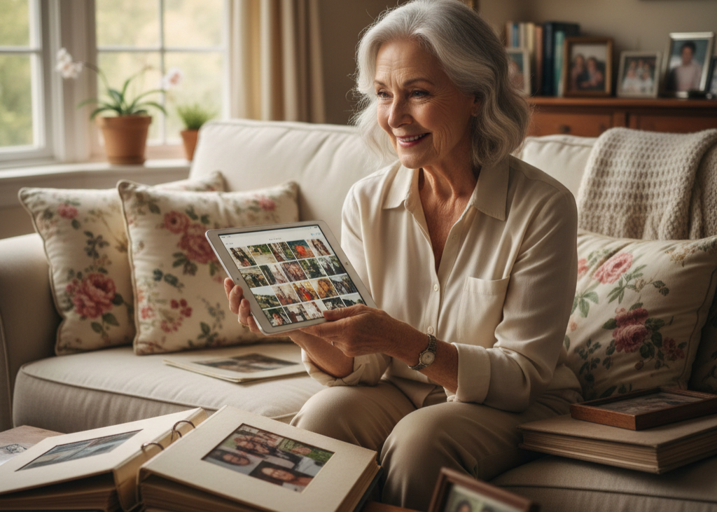 <p> Do you have hundreds of digital photos scattered across your phone, tablet, or computer? Or perhaps boxes of old printed photos that you wish could be digitized and organized? AI-powered photo apps like Google Photos can do the heavy lifting for you. These apps automatically sort pictures by date, location, or even by the people in the photos. You can type a search like “Hawaii 2012” or “family reunion,” and the app will bring up exactly what you are looking for.

This feature is more than just convenience; it can help preserve memories in a meaningful way. You can easily create albums to share with family, design digital scrapbooks, or even print photo books for special occasions. Organizing photos manually is time-consuming and often discouraging, but AI simplifies the process so you can enjoy the memories without the headache of sorting thousands of images. For many Boomers, this has transformed how they interact with family photos, turning it into a joyful experience rather than a chore. </p> :: Gemini