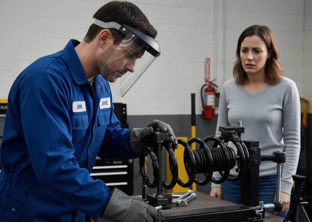 <p> Coil springs store an incredible amount of energy, which makes them extremely dangerous if handled incorrectly. Compressing and installing them without the right tools can lead to springs launching violently, causing serious injury. Mechanics use specialized compressors and know the proper safety protocols to prevent accidents. Coil spring replacement is one of those jobs where experience and equipment are absolutely critical. </p> :: Gemini