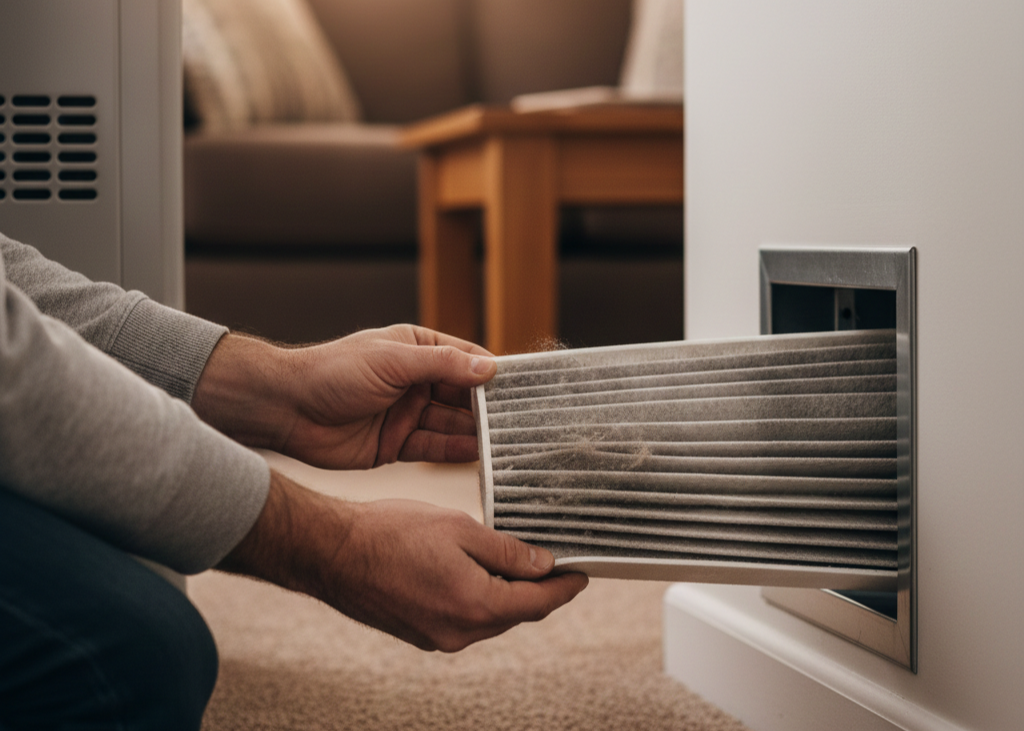 <p> Your heating system works overtime during winter, and so does the air filter inside it. That filter is responsible for trapping dust, pollen, pet hair, and other particles before they circulate through your home. When it gets clogged, it cannot do its job properly, and all those particles end up back in the air you breathe.

Changing an HVAC filter takes only a few minutes, yet it is one of the most effective ways to improve indoor air quality. A clean filter helps reduce allergens, improves airflow, and even makes your heating system run more efficiently. If you have pets or allergies, you may need to replace filters more often during winter. It is a small task with big benefits, and your lungs will thank you for it. </p> :: Gemini