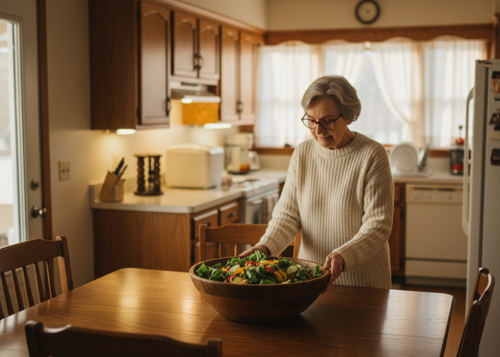 <p> A large wooden salad bowl often holds more than just greens. It symbolizes gatherings, shared meals, and a sense of style that is timeless. Keeping a wooden salad bowl shows appreciation for quality craftsmanship and the role of presentation in making meals special. It also hints at the joy of entertaining family and friends around the table. </p> :: Gemini
