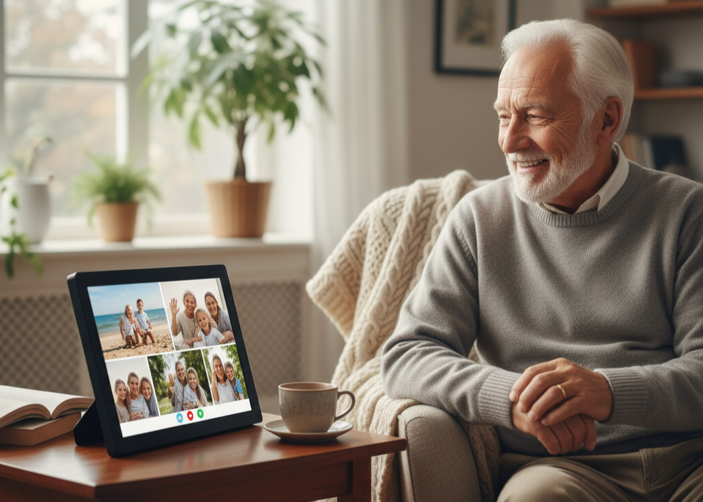<p> For Baby Boomers who prefer minimal technology, the ViewClix Smart Frame offers a beautifully simple solution. At first glance, it looks like a traditional digital photo frame, displaying a rotating selection of family pictures. But it does much more. Family members can send photos directly to the frame from anywhere, keeping memories fresh and up to date. Even better, ViewClix allows automatic video calls to come through without requiring you to press buttons or manage apps. When a loved one calls, the frame simply connects. This device is ideal for those who want connection without learning new technology. It brings warmth, familiarity, and interaction into the home while maintaining an elegant, non-technical feel. </p> :: Gemini