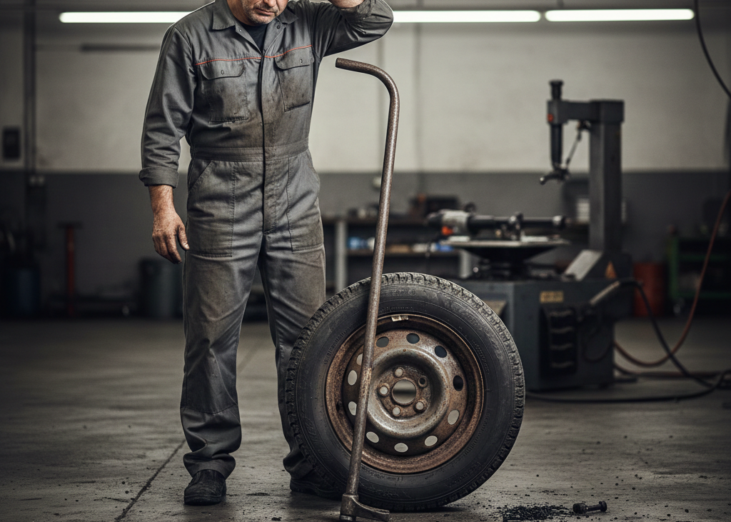 3. Manual Tire Bead Breaker Bar <p> Separating a tire from its rim once required brute strength and patience using a manual tire bead breaker bar. This long bar allowed someone to pry a tire away from the wheel, a task that was often exhausting, especially for larger car tires. It could take several minutes of careful leverage to accomplish what modern tools do in seconds. Now, powered tire tools and hydraulic machines make this process nearly effortless. Even small, affordable electric bead breakers are far easier to handle than the old manual bars. The manual version has become one of those tools that most homeowners do not need unless they enjoy heavy physical work or are restoring vintage cars. For many people, seeing one in their garage is a reminder of how hard it used to be to do basic vehicle maintenance. </p> :: Gemini