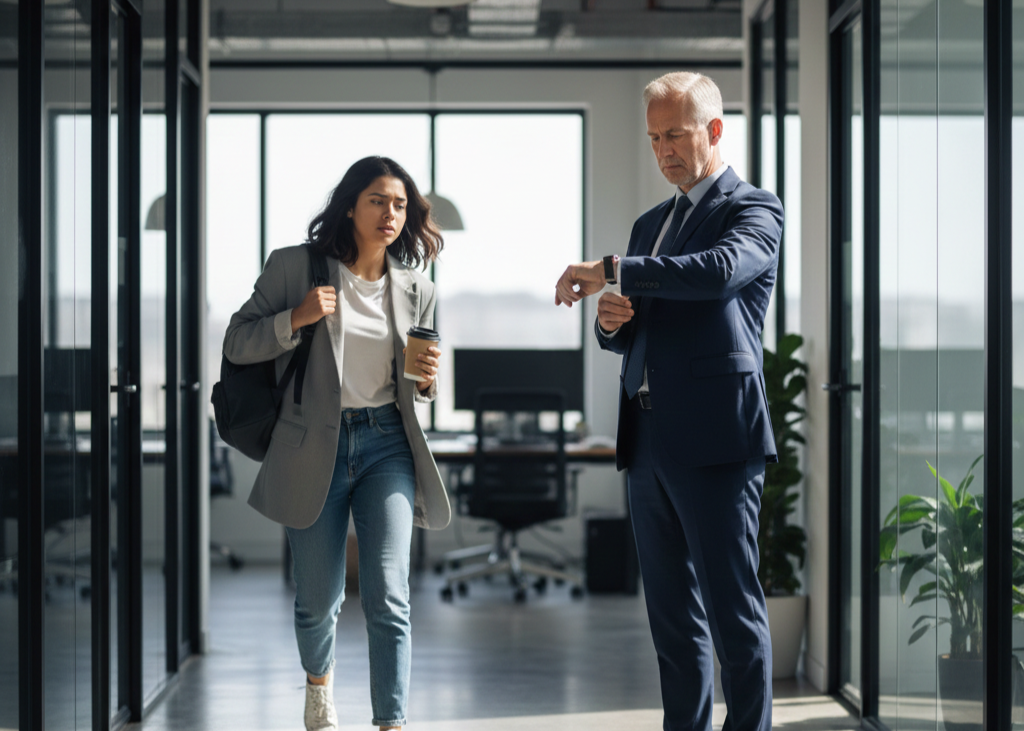 2. Chronic Lateness and Loose Time Management <p> One of the most common complaints from employers is punctuality. Some Gen Z workers view start times and deadlines as flexible guidelines rather than firm expectations. While flexibility has become more common, many workplaces still rely on structure to function smoothly.
To managers who built careers around showing up early and staying late, repeated lateness feels like a lack of commitment. Over time, even strong skills cannot outweigh the impression that someone simply cannot be relied on to be where they are supposed to be. </p> :: Gemini