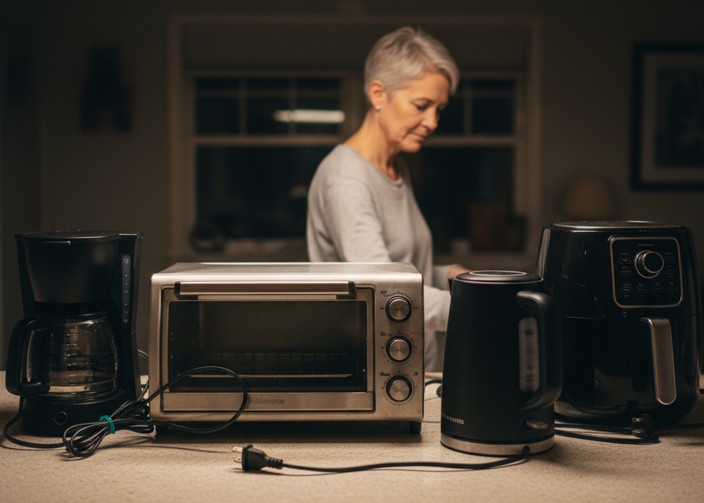 <p> Your kitchen is full of gadgets that make life easier—coffee makers, toaster ovens, air fryers, Instant Pots, and electric kettles. These appliances are fantastic for cooking, but they all have one thing in common: they can draw power even when not actively in use, and many contain heating elements that could overheat if something goes wrong.

Unplugging countertop appliances before bedtime helps eliminate hidden fire hazards and cuts down on phantom energy use. You might not think about the small amount of power your coffee maker or air fryer draws when idle, but over time, it adds up. Treat unplugging your kitchen appliances as a nightly ritual, like brushing your teeth or locking the doors. Not only will it save energy, but it also helps keep your kitchen safe while you sleep. </p> :: Gemini