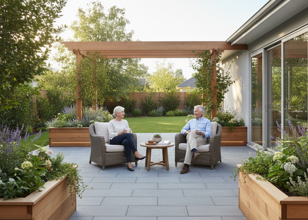 10. Accessible Outdoor Living Spaces <p> Outdoor areas are becoming an extension of indoor living for Boomers in 2026. Level patios, gentle ramps, raised garden beds, and non-slip surfaces create spaces that are both safe and enjoyable. Outdoor living encourages fresh air, social interaction, and low-impact physical activity. Well-designed outdoor spaces become a sanctuary for morning coffee, gardening, or gatherings, all while being fully accessible and injury-free. </p> :: Gemini