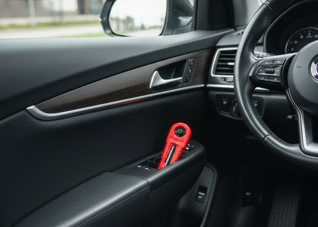 9. Window Breaker and Seatbelt Cutter <p> Though rare, emergencies like water submersion or rollovers can happen. A dedicated safety tool that includes a window breaker and seatbelt cutter can be lifesaving. These tools are small, easy to use, and designed to help you escape quickly if standard exits are blocked. Having one in your car emergency kit provides a sense of security, knowing that even extreme situations can be managed. </p> :: Gemini
