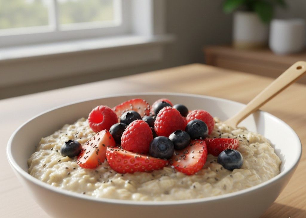 9. Oats <p> Oats are a breakfast favorite for good reason. They contain a type of soluble fiber called beta glucan, which forms a gel in the gut and helps soften stool. A warm bowl of oatmeal in the morning can be a comforting way to support regularity. Top it with berries, chia seeds, and a spoonful of nut butter for an even bigger fiber boost. Steel cut and old fashioned oats tend to be less processed than instant varieties and may offer greater digestive benefits. </p> :: Gemini
