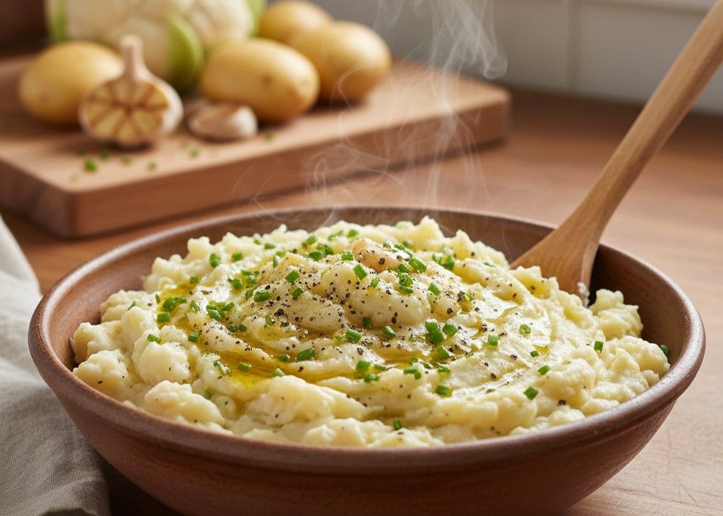 4. Mashed Potatoes Lightened Without Losing Comfort <p> Few foods say comfort like a bowl of warm mashed potatoes. They have always been a symbol of hearty meals and family dinners. The challenge has been making them healthier without losing their creamy appeal.
One popular update blends steamed cauliflower into the potatoes, reducing calories while keeping the texture smooth and satisfying. Olive oil or a small amount of butter replaces heavier cream, and roasted garlic adds richness without excess fat. This version still pairs beautifully with traditional main dishes, but it fits better into a balanced eating plan. It proves that comfort food does not have to be heavy to be fulfilling. </p> :: Gemini