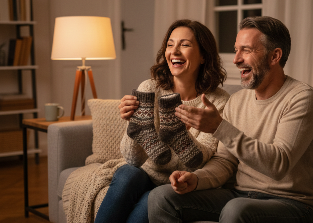 13. Cozy Socks or Simple Loungewear <p> Comfort can be romantic in its own way. Soft socks, pajamas, or a cozy hoodie are practical gifts that show you know what makes them feel relaxed and comfortable. These items are easy to find on a budget and are perfect for quiet nights in, movie marathons, or lazy weekends together. </p> :: Gemini