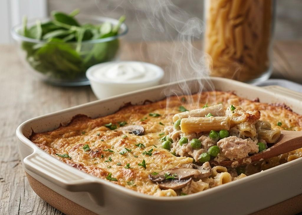 1. Tuna Casserole Reinvented for Modern Tables <p> Tuna casserole was once the definition of an easy family dinner. It was affordable, filling, and dependable, which made it a staple in many households. While the original versions often relied on refined pasta and heavy cream sauces, today’s revival focuses on keeping the comfort while lightening the load.
Modern tuna casseroles often use whole grain or legume-based pasta to add fiber and keep blood sugar more stable. The sauce can be made with Greek yogurt or a light milk-based roux instead of canned soup, creating a creamy texture without excess sodium or saturated fat. Adding vegetables like peas, spinach, or mushrooms boosts nutrition and flavor without changing the familiar feel. The result is a dish that still feels like home, but leaves you feeling energized instead of weighed down. </p> :: Gemini