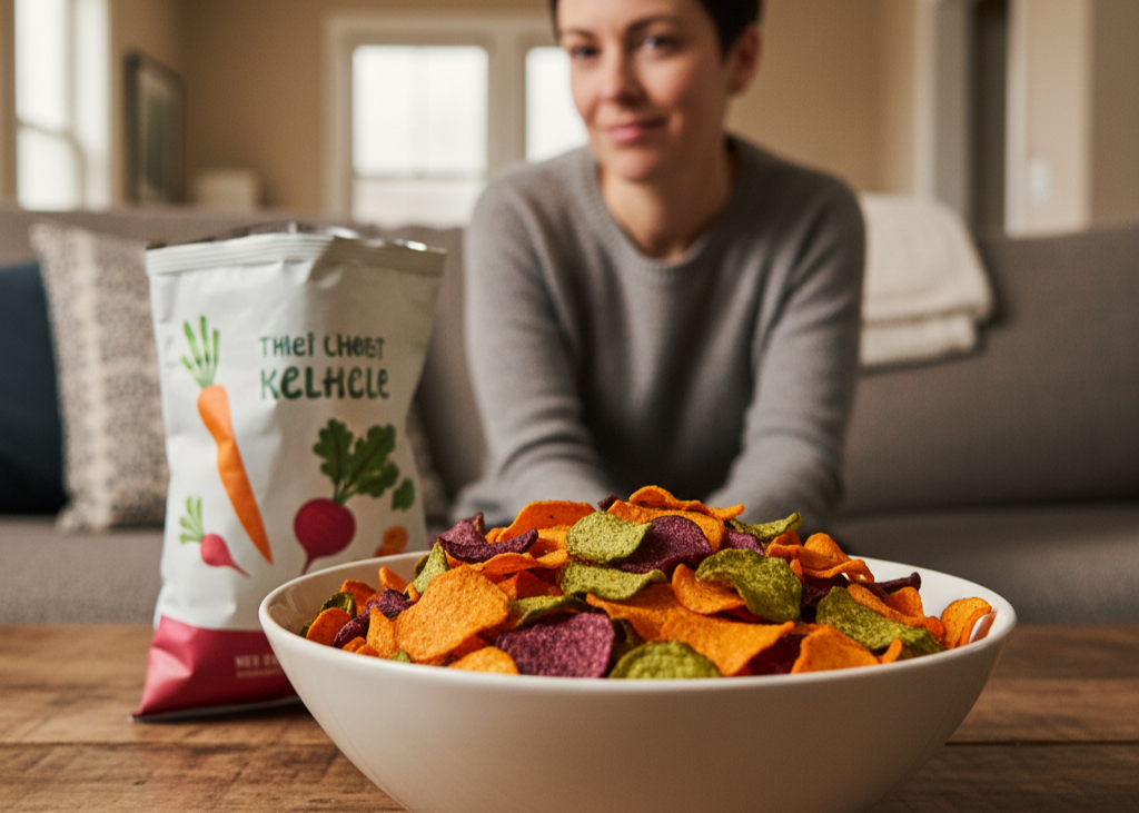 5. Veggie Chips and Better-For-You Snack Foods <p> Veggie chips sound like a clever way to eat more vegetables, but the name can be misleading. Most veggie chips are made from processed starches or refined flours with vegetable powders added for color rather than nutrition. They are often fried or heavily baked in oils and seasoned with salt, making them nutritionally similar to regular chips. While they are fine as an occasional treat, they should not be mistaken for real vegetables. Whole vegetables, air-popped popcorn, or lightly roasted chickpeas offer more fiber and lasting satisfaction. </p> :: Gemini