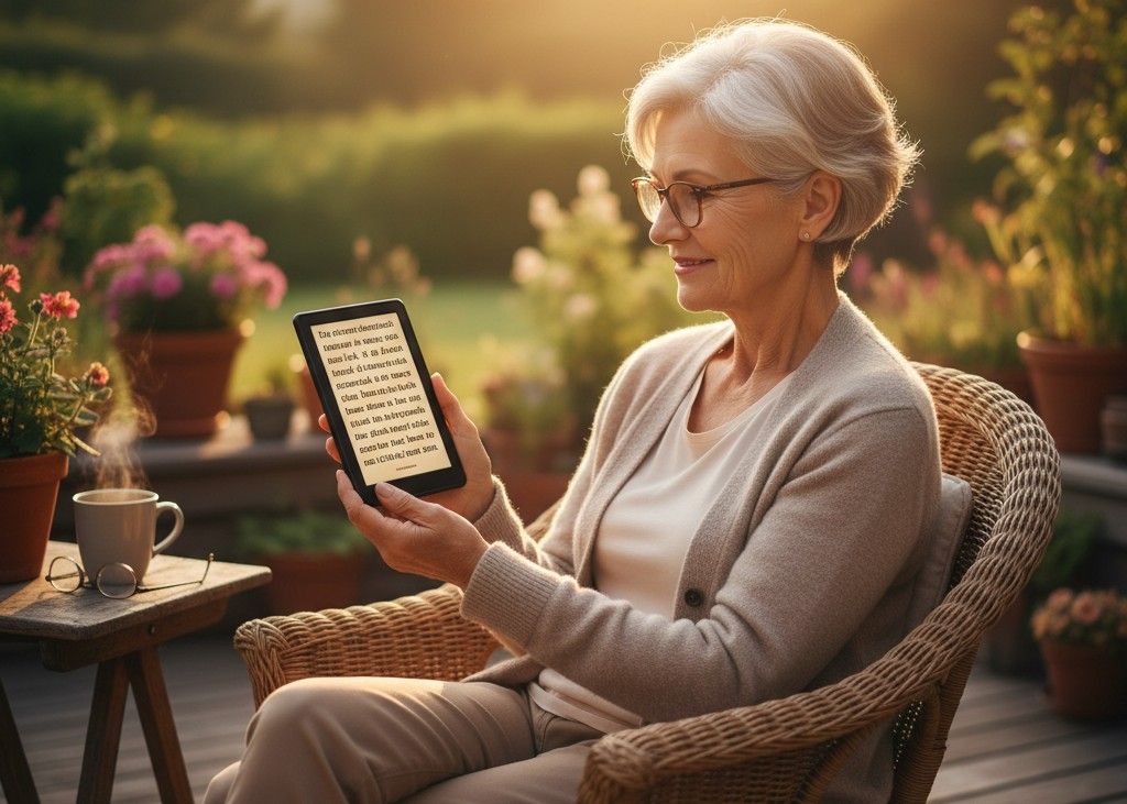 <p> Reading remains one of the most satisfying ways to relax, but tiny text can make the experience difficult. Large-print e-readers such as Kindle allow you to adjust font sizes, contrast, and backlighting to suit your eyes perfectly. These devices store hundreds of books, magazines, and newspapers in a single, lightweight device. Whether reading in a favorite chair at home or while traveling, e-readers make literature and news accessible and enjoyable. This gadget ensures that the joy of reading remains simple and effortless, even as vision changes over time. </p> :: Gemini