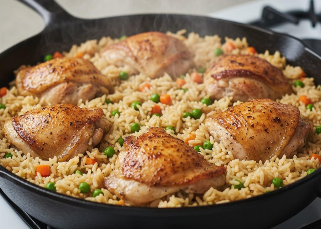 8. One-Pan Chicken and Rice <p> Chicken thighs are often more affordable than chicken breasts and just as delicious. Brown seasoned thighs in a skillet, then add rice, broth, and vegetables like carrots or peas. Cover and let everything cook together until the rice is tender and the chicken is juicy. Because it all happens in one pan, cleanup is minimal, which is a gift on busy nights. This dish feels hearty and complete, yet it relies on simple ingredients that are easy to find and easy on your wallet. </p> :: Gemini