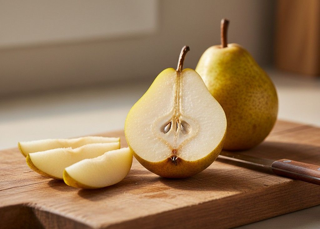 6. Pears <p> Pears are juicy, portable, and packed with fiber. Like prunes, they also contain sorbitol, which can help draw water into the digestive tract. Eating pears with the skin on maximizes their fiber content. They make an easy grab and go snack, especially for busy workdays. Pair a pear with a handful of nuts or a slice of cheese for a balanced mini meal that supports both digestion and energy levels. </p> :: Gemini