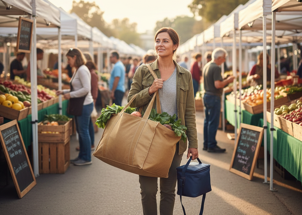 <p> Reusable bags are essential for any market visit. They are more durable than the paper or plastic options provided and make it easier to carry multiple purchases. Coolers or insulated bags are particularly helpful for keeping perishable items like eggs, dairy, and delicate greens fresh until you get home.

Carrying sturdy bags and coolers also helps protect your produce from bruising or spoilage. This extra effort ensures your purchases stay in peak condition, giving you more time to enjoy them. Additionally, using your own bags is environmentally friendly and reduces waste, aligning your shopping habits with sustainable practices. </p> :: Gemini
