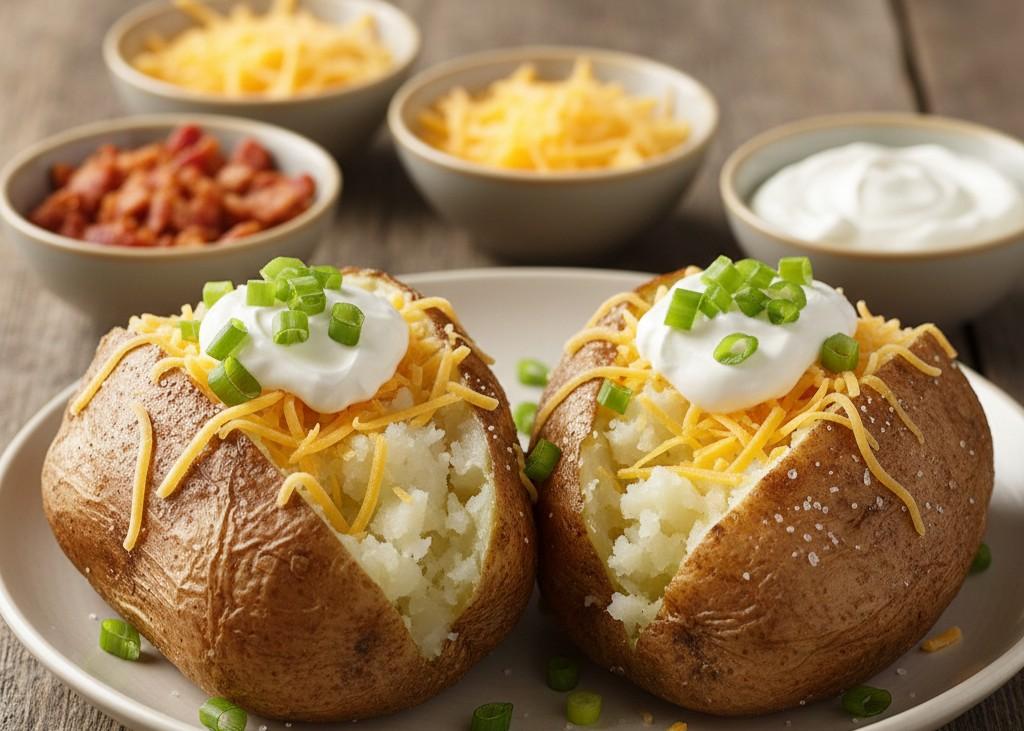 6. Baked Potatoes with a Toppings Bar <p> Potatoes are one of the most affordable and filling foods you can buy in the United States. Bake them until the skins are crisp and the insides are fluffy, then set out simple toppings like butter, sour cream, shredded cheese, green onions, or leftover chili. Each person can build their own loaded potato, which makes dinner feel interactive and fun. Pair with a simple soup or salad, and you have a balanced meal that costs far less than most restaurant entrees. </p> :: Gemini