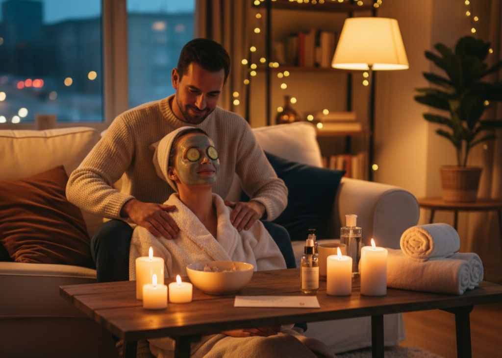 3. Turn Your Home Into a Relaxing Spa for the Night <p> Valentine’s Day does not have to be about doing more. Sometimes the most loving thing you can do is rest together. A home spa night is perfect for unwinding after long days and busy schedules. Light candles, dim the lights, and play calming music in the background.
Face masks, warm towels, foot soaks, and simple massages go a long way. You do not need expensive products or professional skills. The goal is comfort and care, not perfection. Taking time to relax together creates a sense of closeness that often gets lost in everyday routines. </p> :: Gemini