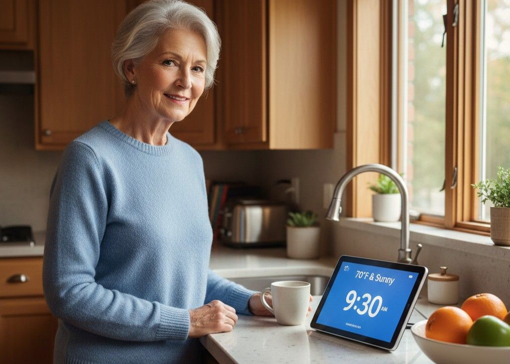 <p> Imagine walking into a room and simply saying, “What is the weather today?” or “Remind me to take my medication at 2 p.m.” and having it done instantly. Voice-activated smart displays like the Amazon Echo Show or Google Nest Hub can do exactly that. These devices allow you to make video calls, play music, check recipes, and even control compatible smart home devices without touching a single button. For many baby boomers, these smart displays are like having a friendly assistant in the living room, always ready to help, whether it is answering questions or keeping you on schedule. They are intuitive, responsive, and perfect for those who want the convenience of modern technology without the frustration of complicated menus. </p> :: Gemini